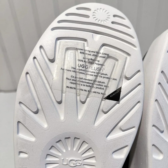 UGG Gray Suede Shearling Lined Platform Boat Shoes Preppy Slip On Loafers 7 NWOB - Picture 11 of 11